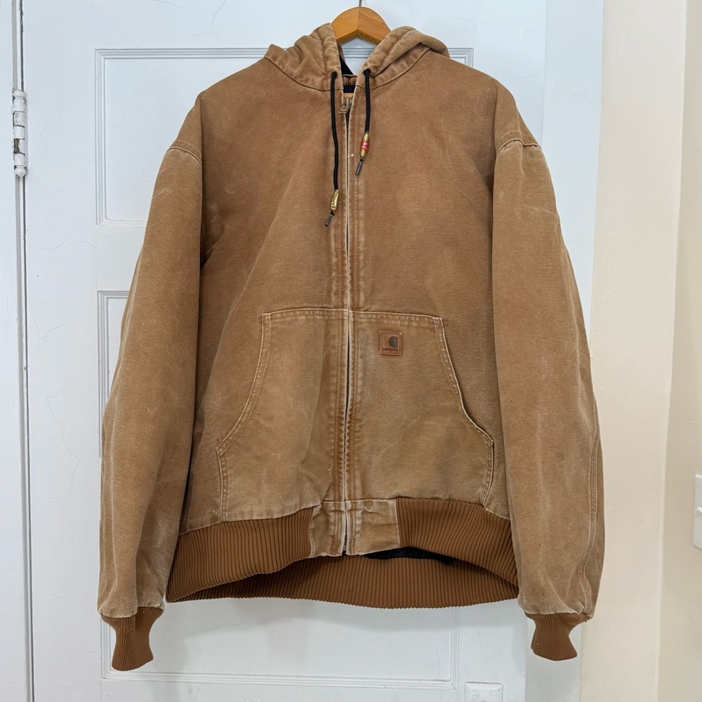 Carhartt Men’s Washed Duck Active XL Rugged Distressed  Authentic Brown